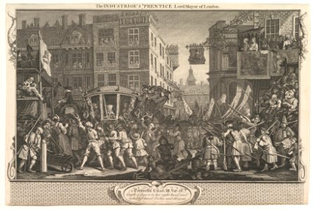 The Industrious 'Prentice Lord Mayor of London (Industry and Idleness, plate12) MET DP825280