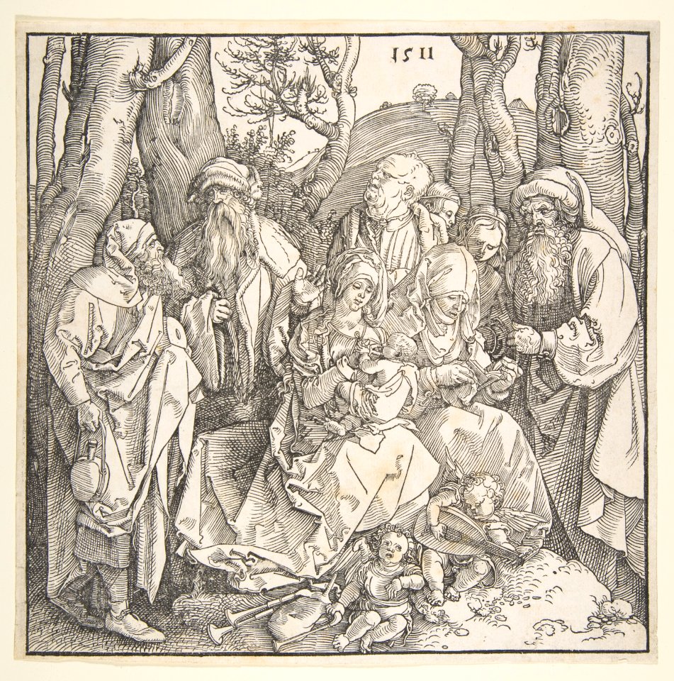 The Holy Kinship with Lute Playing Angels MET DP816307