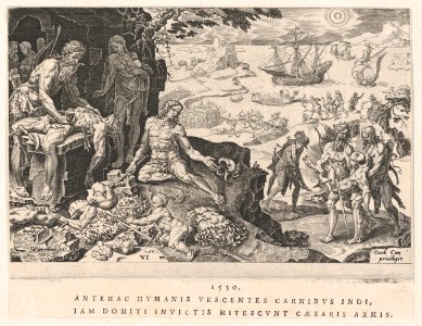The Imperial Troops Bringing Civilization to the Indians, from The Victories of Emperor Charles, plate 6 MET DP861141