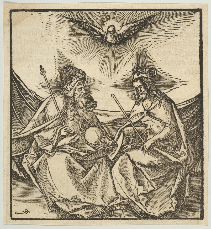 The Holy Trinity, from Hymmelwagen auff dem, wer wol lebt... MET DP849947