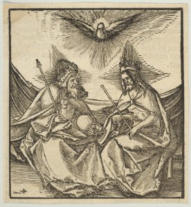 The Holy Trinity, from Hymmelwagen auff dem, wer wol lebt... MET DP849947
