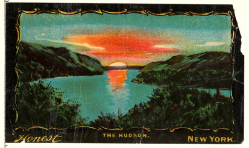 The Hudson River, from the Transparencies series (N137) issued by W. Duke, Sons & Co. to promote Honest Long Cut Tobacco MET DP865661. Free illustration for personal and commercial use.