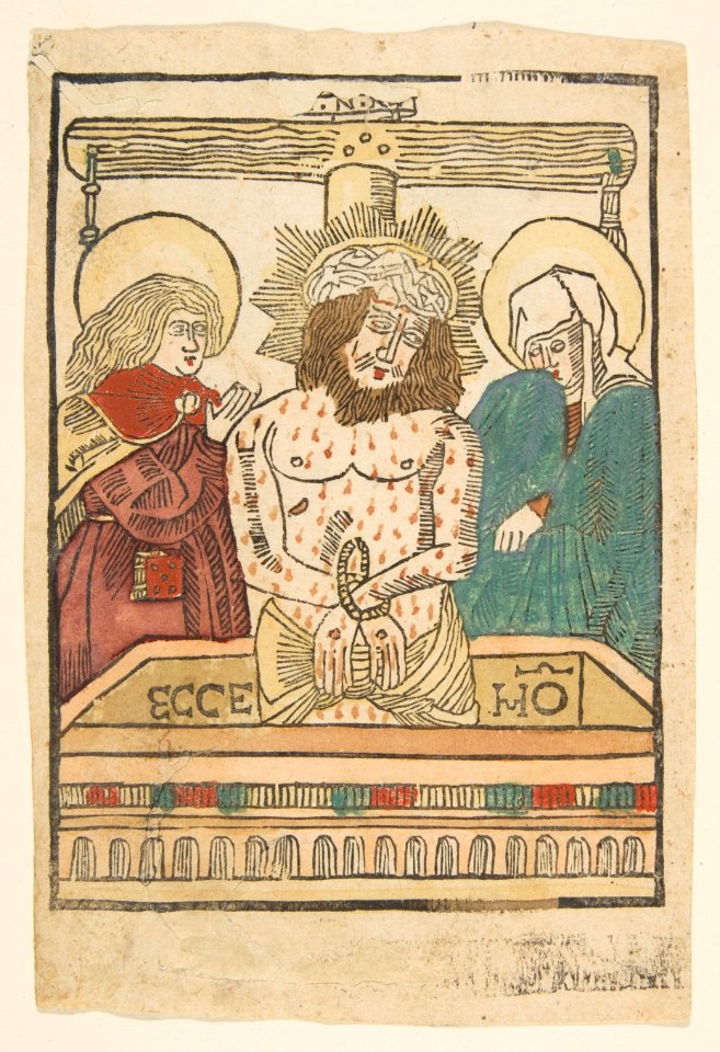 The Man of Sorrows between the Virgin and Saint John (Schr. 996) MET DP813517