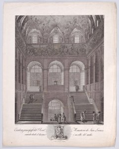 The main staircase of the monastery of El Escorial Met DP890489