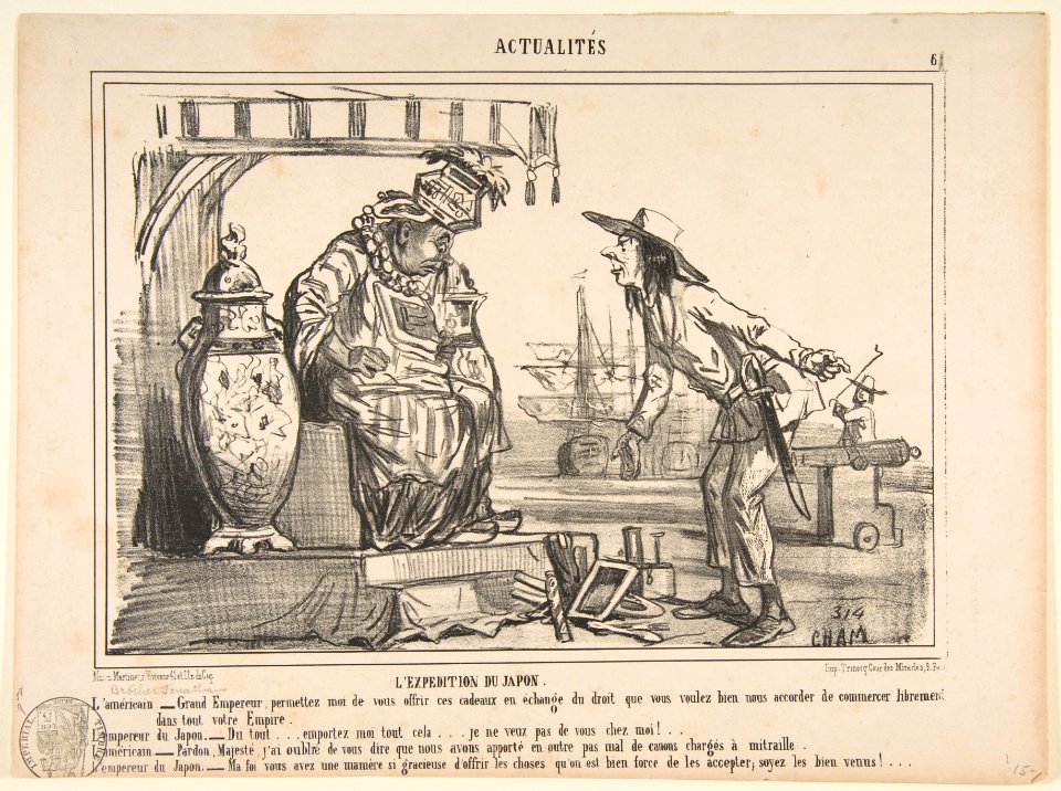 The Japan Expedition, from Actualités, published in Le Charivari MET DP818596