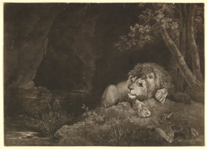 The Lyon (Recumbent Lion by a Pool) MET DP833338