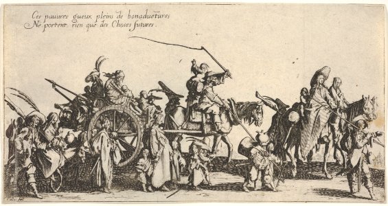 The marching gypsies- the rear guard (Les bohémiens en marche- l'arrière-garde), also called The Departure (Le départ), from the series "The Gypsies' (Les bohémiens) MET DP833466