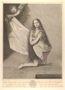 The Magdalene kneeling, from 'Recueil d'estampes d'après les plus célèbres tableaux de la Galerie Royale de Dresde' MET DP836591