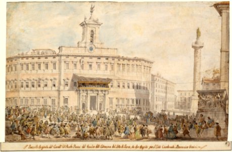 The Lottery in Piazza di Montecitorio MET DT209219