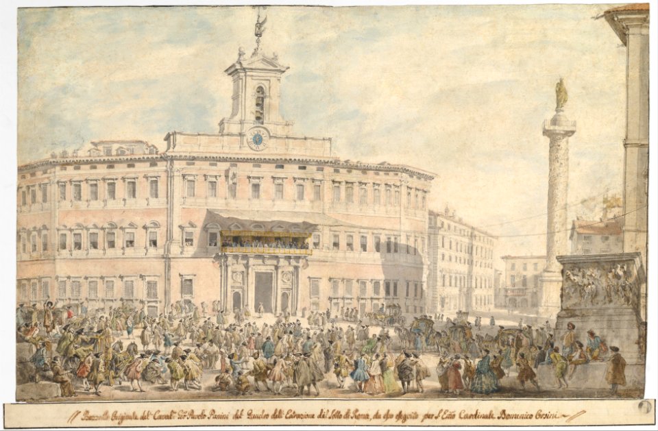 The Lottery in Piazza di Montecitorio MET DP820572