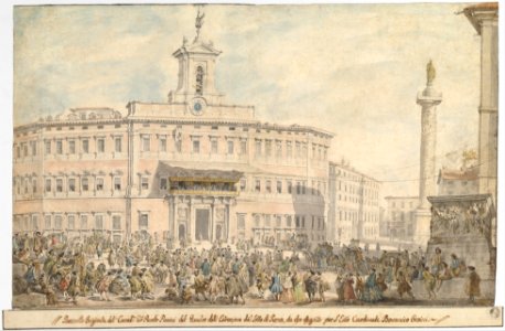 The Lottery in Piazza di Montecitorio MET DP820572
