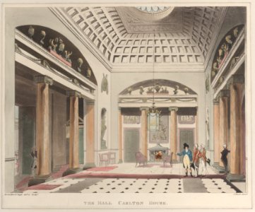 The Hall Carlton House (Microcosm of London, plate 15) Met DP885285