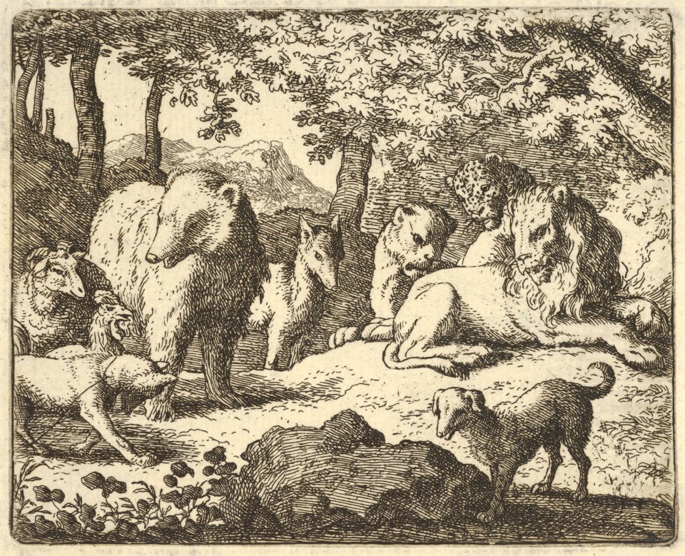 The Lion Delays Renard's Execution for a Final Interrogation from Hendrick van Alcmar's Renard The Fox MET DP837714