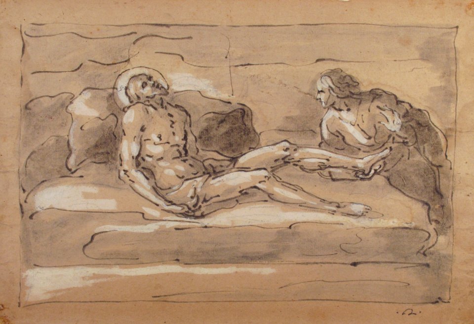 The Dead Christ Mourned by the Magdalen Who Venerates the Wounds on His Feet MET 2000.219.2