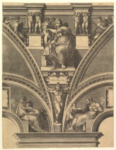 The Delphic Sibyl; from the series of Prophets and Sibyls in the Sistine Chapel MET DP821568