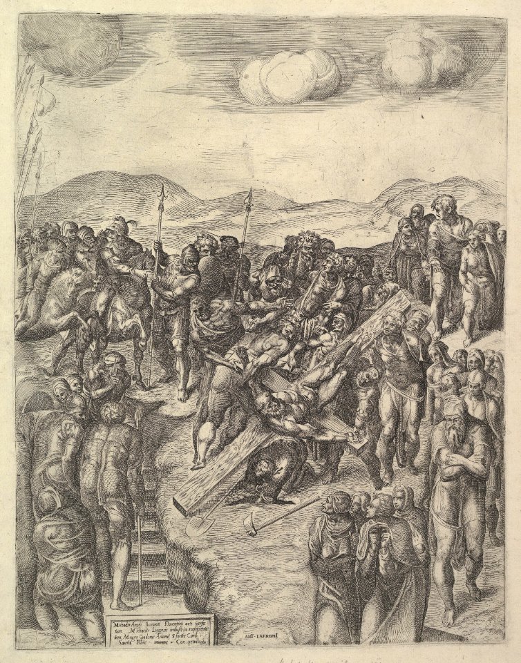 The Crucifixion of St Peter (after Michelangelo's Frescoes in the Pauline Chapel, Vatican Palace) MET DP821854