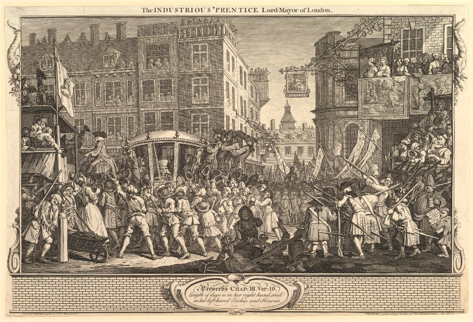 The Industrious 'Prentice Lord Mayor of London- Industry and Idleness, plate 12 MET DP825281