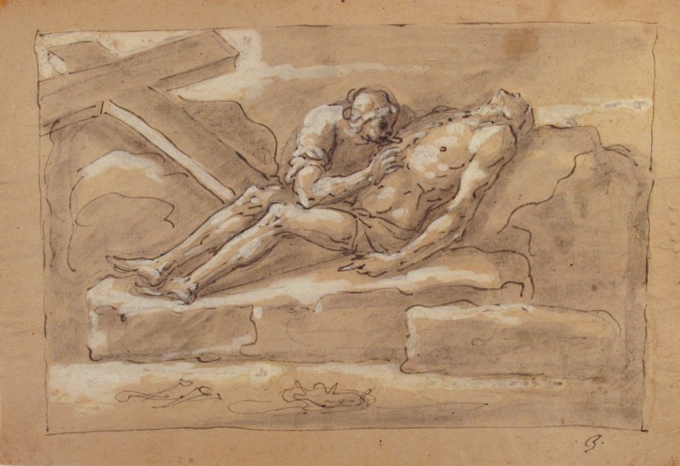 The Dead Christ Mourned by the Magdalen Who Venerates His Side Wound. MET 2000.219.1