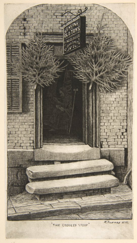 The Crooked Stoop (Old Tom's Chop House) (from Scenes of Old New York) MET DP818552