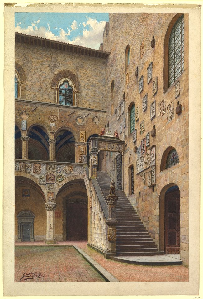 View of the Bargello Courtyard in Florence MET DP820257