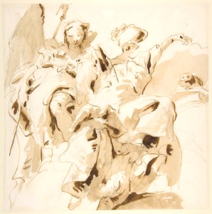 Virtue Crowning a Bearded Man. MET DP811964