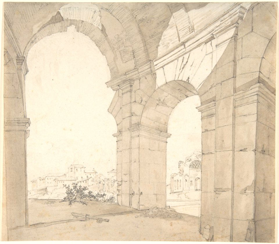 View of the Baths of Caracalla (?) in Rome MET DP800202