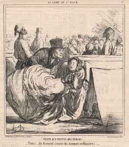 Visite aux Tentes des Turcos...., from Au Camp de Saint-Maur, published in Le Charivari, August 13, 1859 MET DP876788