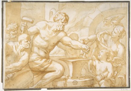 Venus and Cupid in Vulcan's Forge MET DP811156
