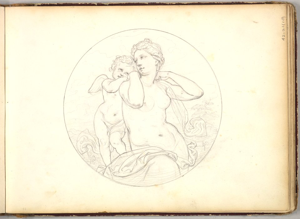 Venus and Cupid (in Sketch Book With Drawings on Twenty-six Leaves) MET DP826422