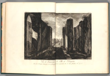 View of the interior of the city of Pompeii, from Antiquités de Pompeïa, tome premier, Antiquités de la Grande Grèce... (Antiquities of Pompeii, volume one, Antiquities of Great Greece...), volume 1, plate 6 MET DP300529