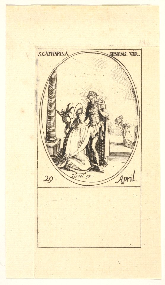 Vision of Saint Catherine, an oval composition, from the series 'Les images de tous les saints et saintes de l'année' (Images of all the saints of the year) MET DP834117