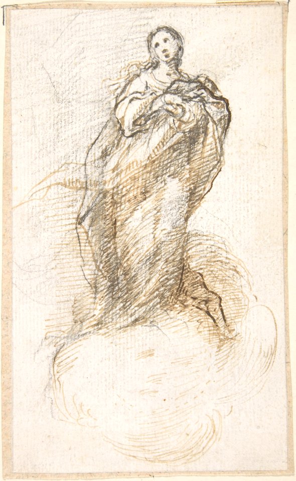 Virgin of the Immaculate Conception Standing on Clouds MET DP800573