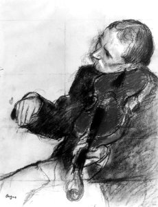 Violinist, Study for "The Dance Lesson" MET ep19.51.1.bw.R