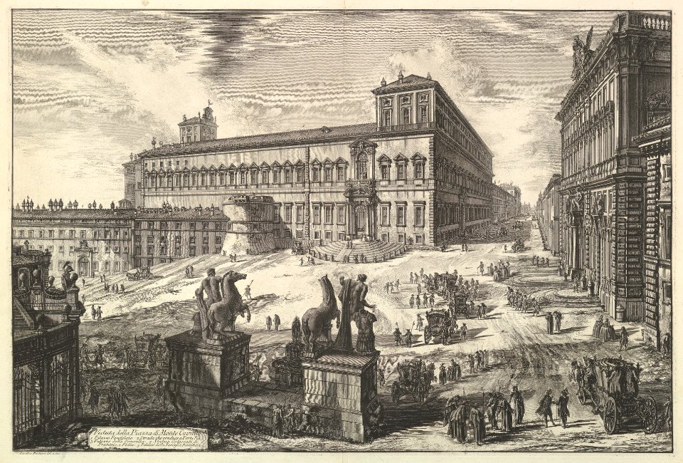 View of the Piazza di monte Cavallo, from Vedute di Roma (Roman Views) MET DP828234