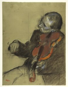 Violinist, Study for "The Dance Lesson" MET DP813405