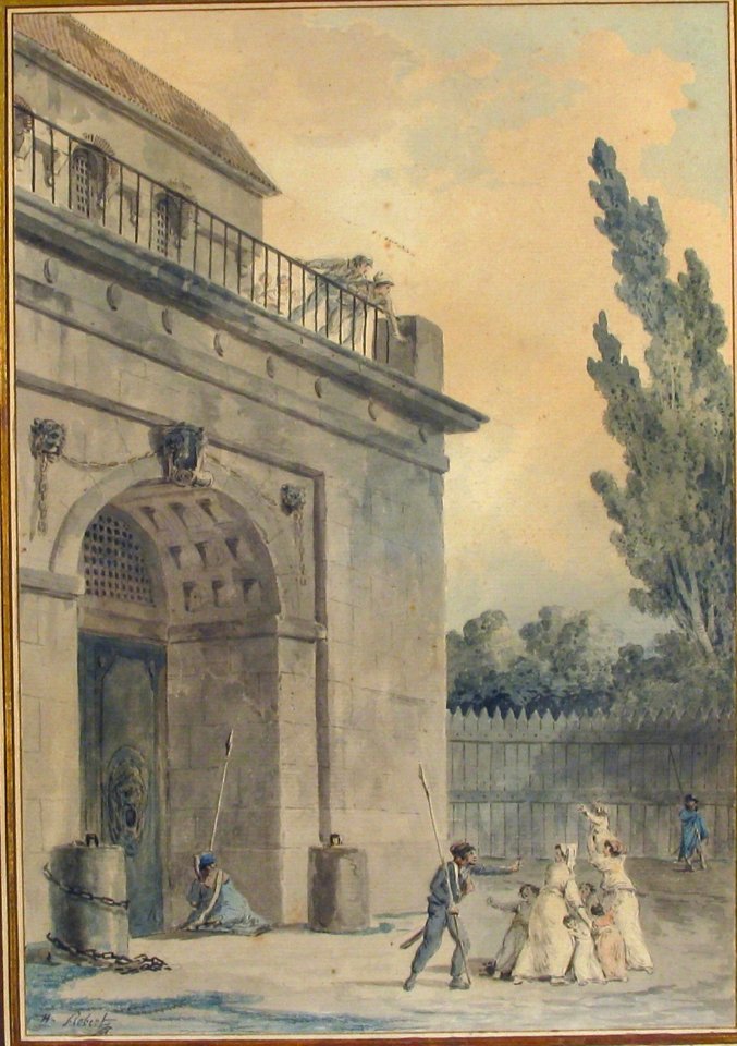 Visitors leaving a prison MET 23.280.6