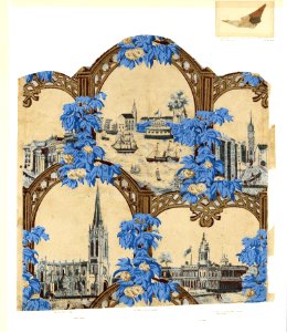 Wallpaper Decorated with New York City Landmarks MET 49M 219R4