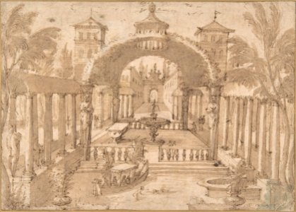 View of the Gardens of a Palace MET DP801544