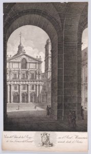 View of the Patio of the Kings in the monastery of El Escorial Met DP890490