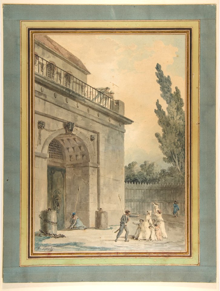 Visitors leaving a prison MET DP812086