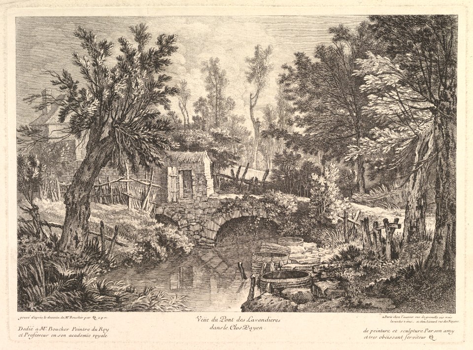 View of the Lavandieres Bridge at the Peasant House MET DP825465