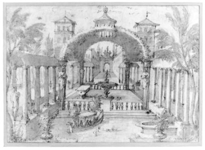 View of the Gardens of a Palace MET 270306