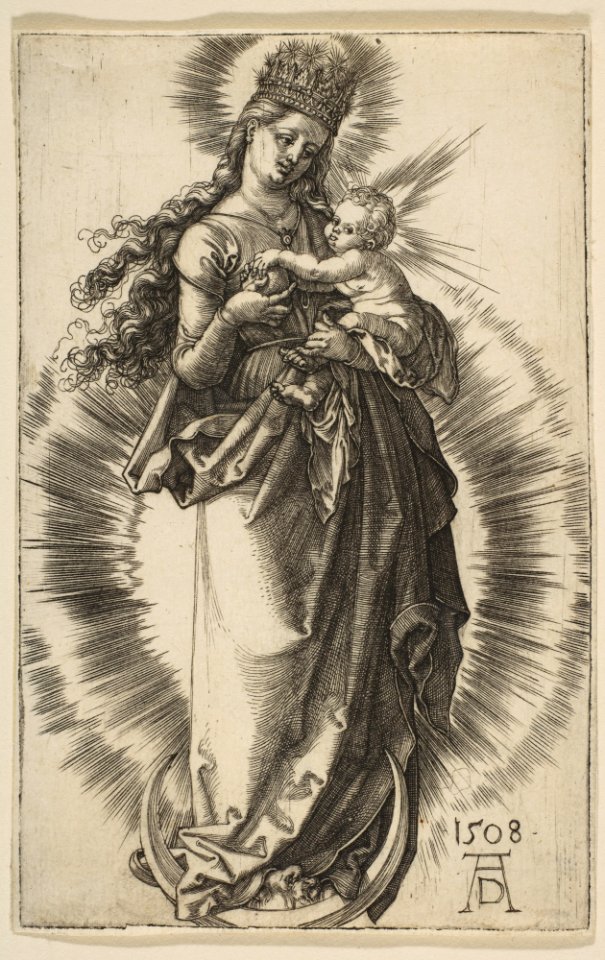 Virgin on a Crescent with a Starry Crown MET DP815526