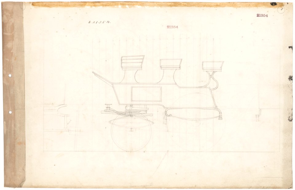 Working Drawings for Roof Seat Drag Break, no. 21354 MET DP158536