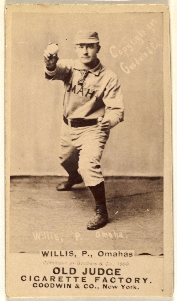 Willis, Pitcher, Omaha Omahogs- Lambs, from the Old Judge series (N172) for Old Judge Cigarettes MET DP846341