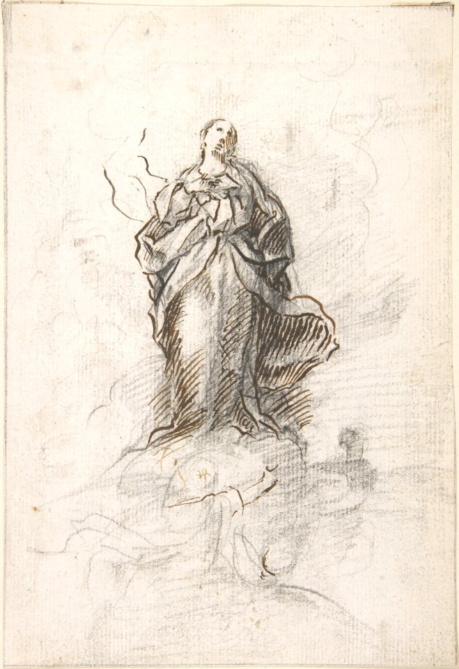 Virgin of the Immaculate Conception Standing on Clouds MET DP800572