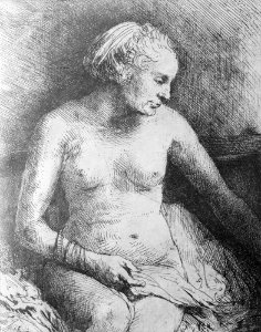 Woman at the Bath with a Hat beside Her MET MM10543