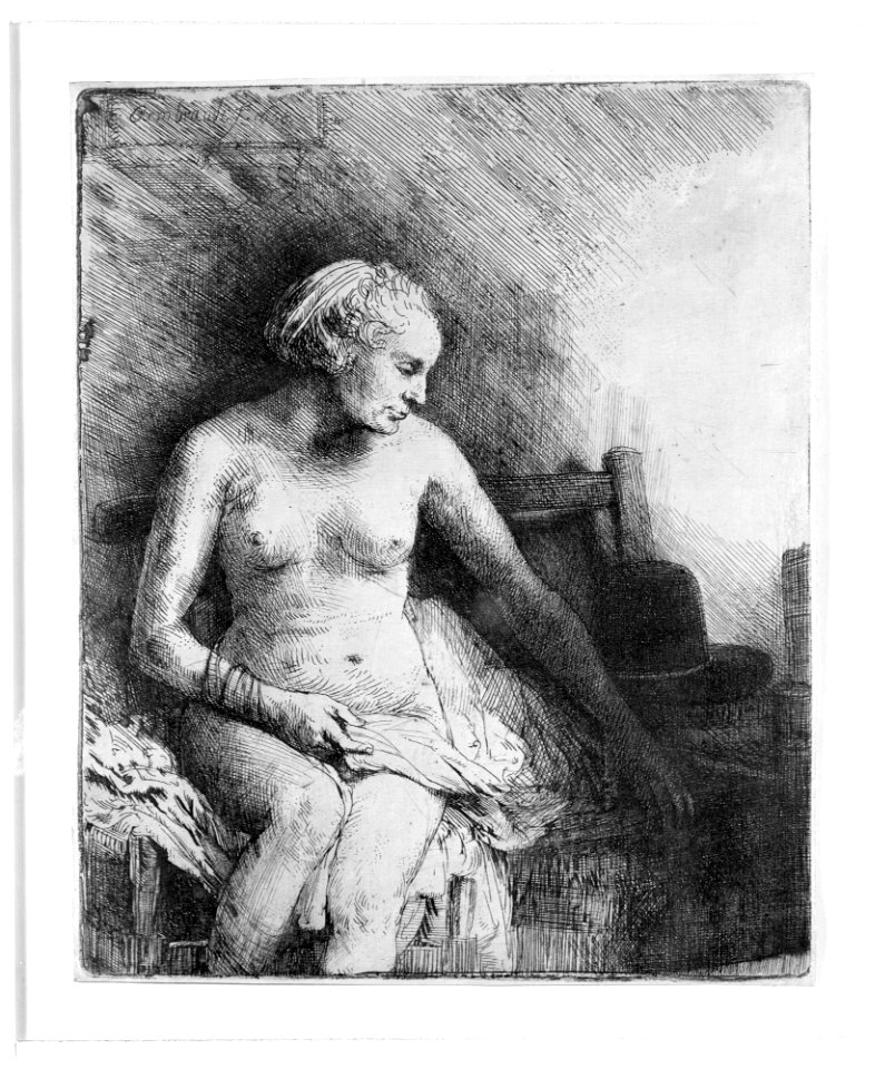 Woman at the Bath with a Hat beside Her MET MM10458