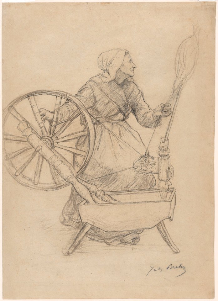 Woman at the Spinning Wheel MET DP878719