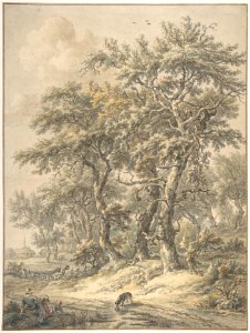 Woman and Child Sitting next to a Road MET DP800195